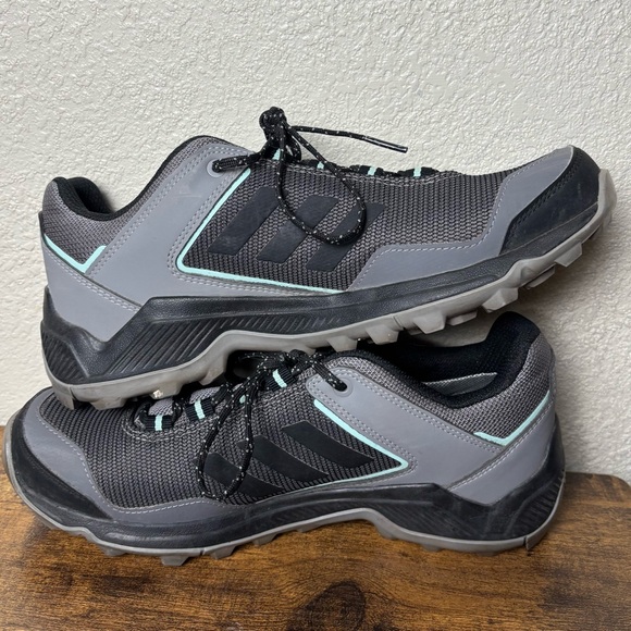 Adidas Women's Terrex AX4 Black Grey Teal Trail Hiking Shoes Size 8.5 - Picture 8 of 10